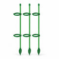 Plant Support Stakes, 30 cm, 3 Rods with Clips and Ground Inserts - 30 cm / 3 Rods + 6 Clips + 3 Ground Inserts - main