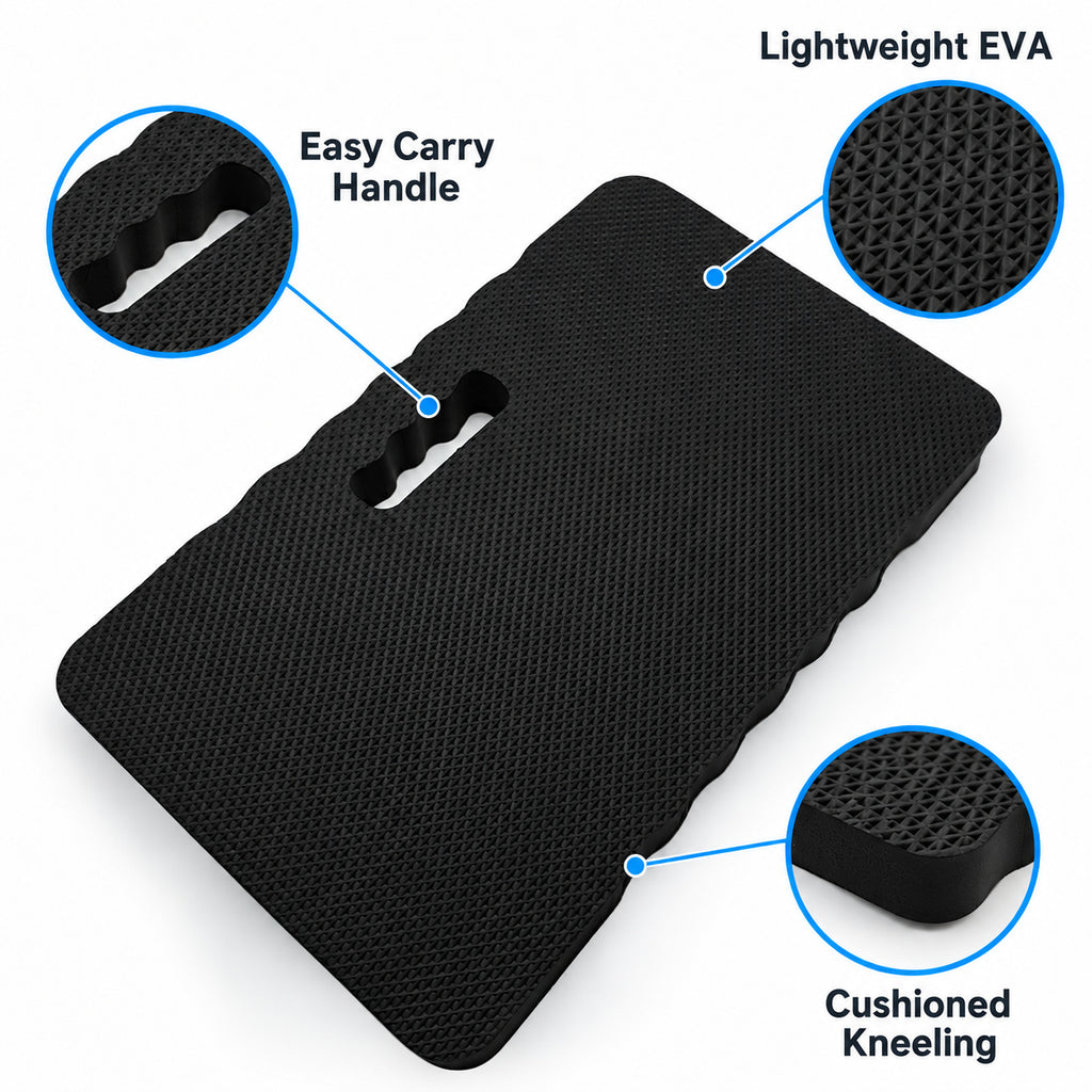 Black EVA Garden Kneeling Pad, 43 x 28 x 4 cm - Black / 43 x 28 x 4 cm / One Pad - feature