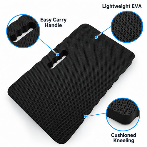 Black EVA Garden Kneeling Pad, 43 x 28 x 4 cm - Black / 43 x 28 x 4 cm / One Pad - feature