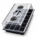 Black 24-Cell Seed Starting Box with Tall Clear Dome - Black / 24 Cells / Tall Dome / 1 Set - main