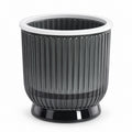 Ribbed Desktop Planter, 108# Transparent Gray, One Planter - 108# PET Lotus Planter / Transparent Gray / One Planter - main