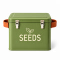 Green Metal Seed Storage Box with Side Loops, 21.5 x 14.5 x 16.5 cm - T030C / Green / Medium / 21.5 x 14.5 x 16.5 cm / One Box - main