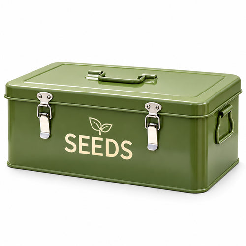 Army Green Metal Seed Storage Box, T234 Large, Single Box - T234 / Army Green / Large / Single Box - main