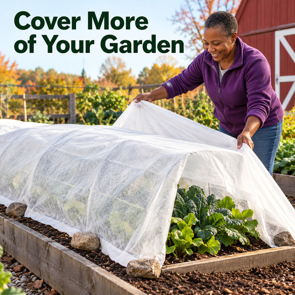 White Garden Plant-Cover Sheet, 2 x 5 m, One Sheet - Plant Cover-201 / White / 2 x 5 m / One Cloth Sheet - lifestyle