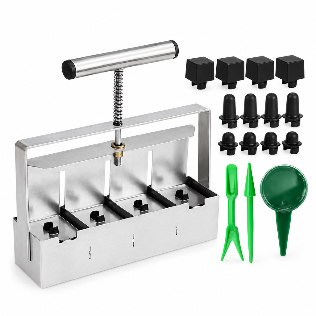 Hand Soil Block Maker with Seed-Starting Tool & Cell-Layout Options - main