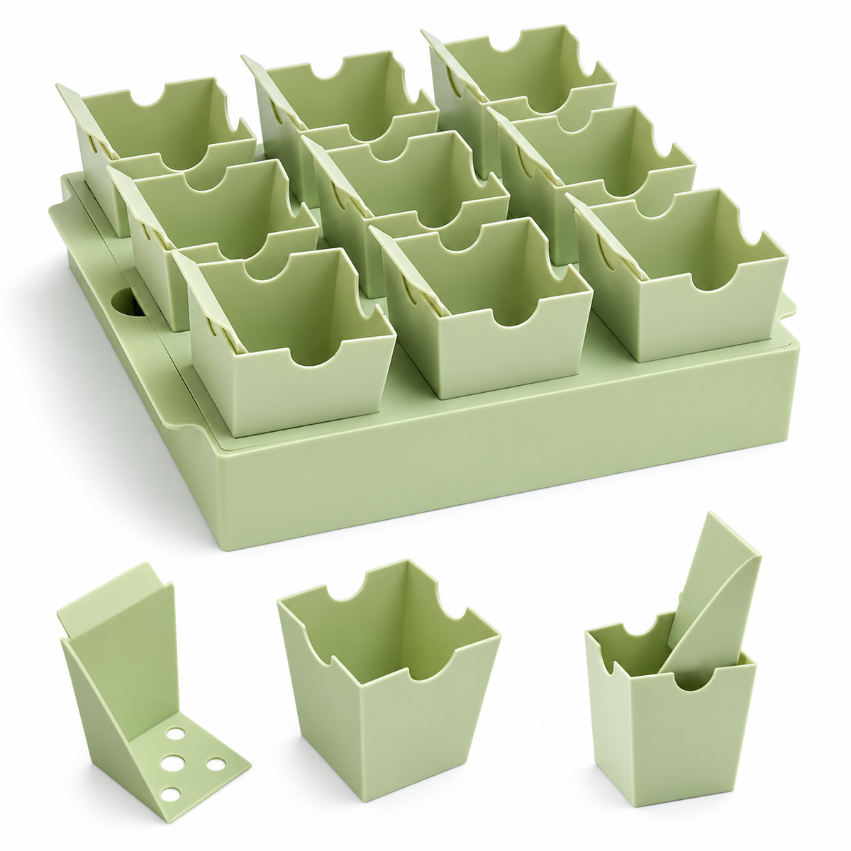 Seed-Starting Tray with Individual Removable Pots & Drainage Openings - main