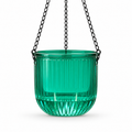 Ribbed Self-Watering Planter with Desktop or Hanging Configurations - main