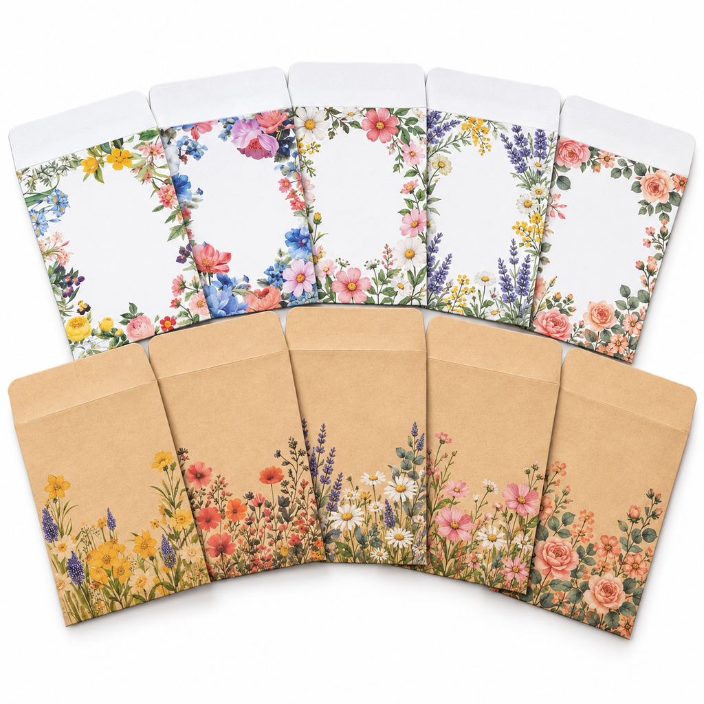 Self-Adhesive Seed Envelopes,10-Pack, in 60 ×80 or 80 ×120 mm Options - main