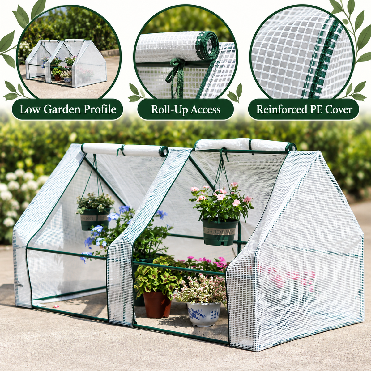 Compact Plant Greenhouse with Low-Tunnel & Four-Tier Configuration Options - feature